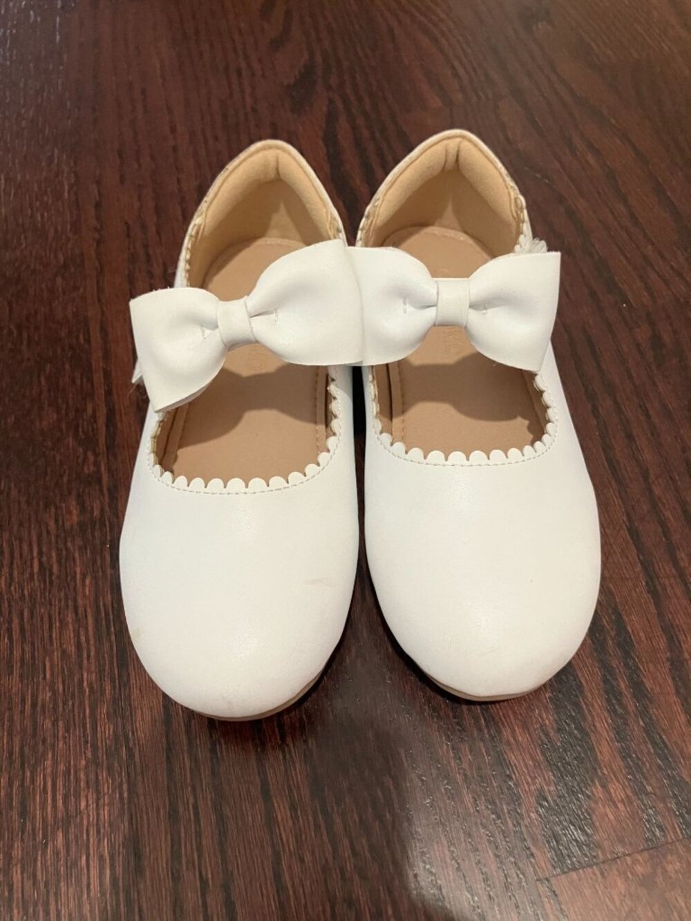 Otter MOMO Toddler Little Girls Princess Shoes Ballerina Flats, White, Size 11